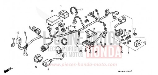 WIRE HARNESS/ IGNITION COIL NX2502P de 1993